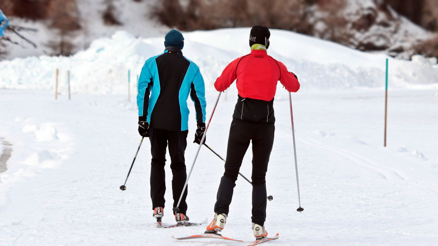 Cross country ski couple