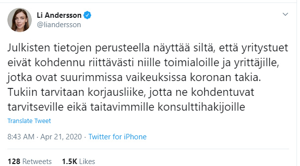 Li-Andersson-tweet